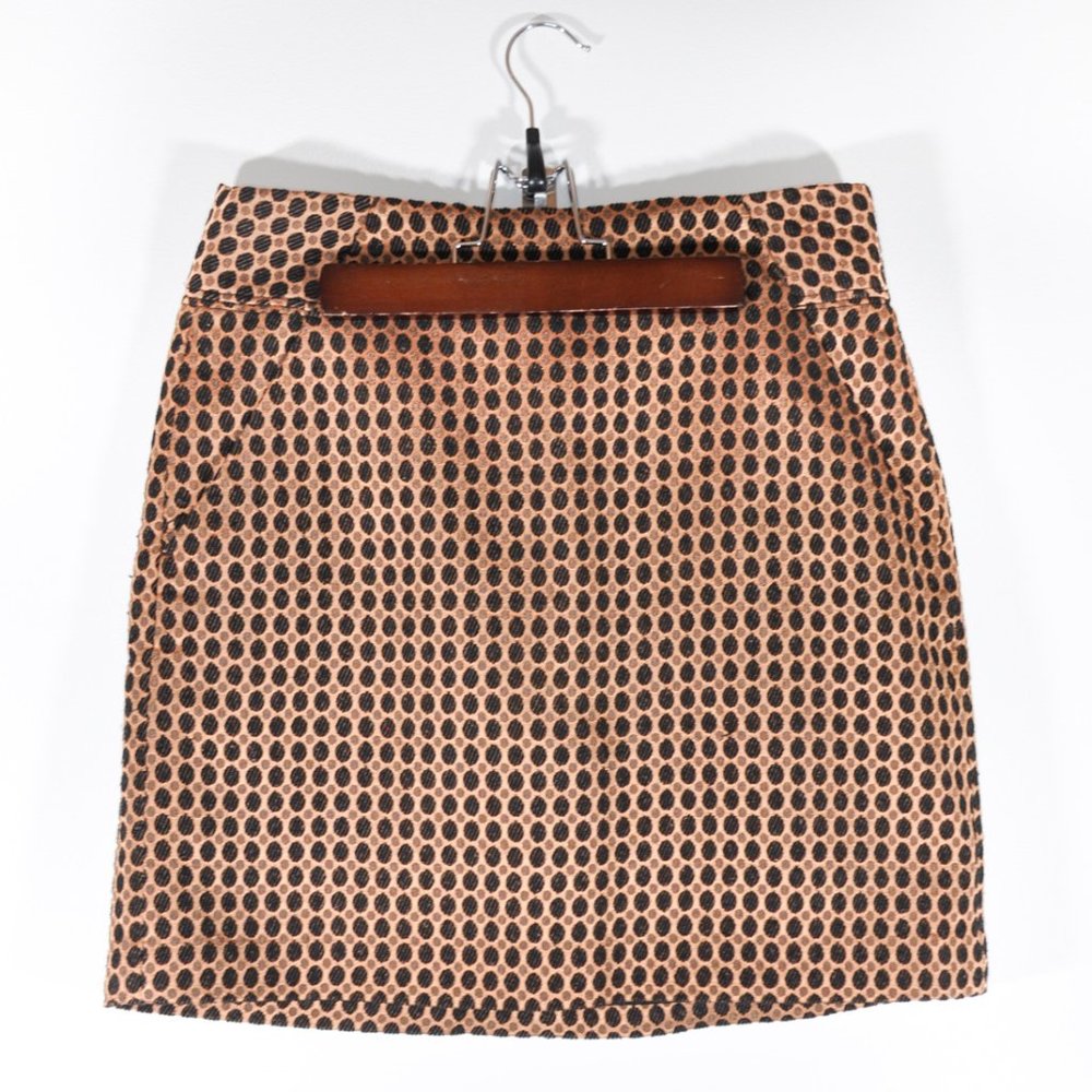 LOFT Black and Gold Shift Skirt with Pockets